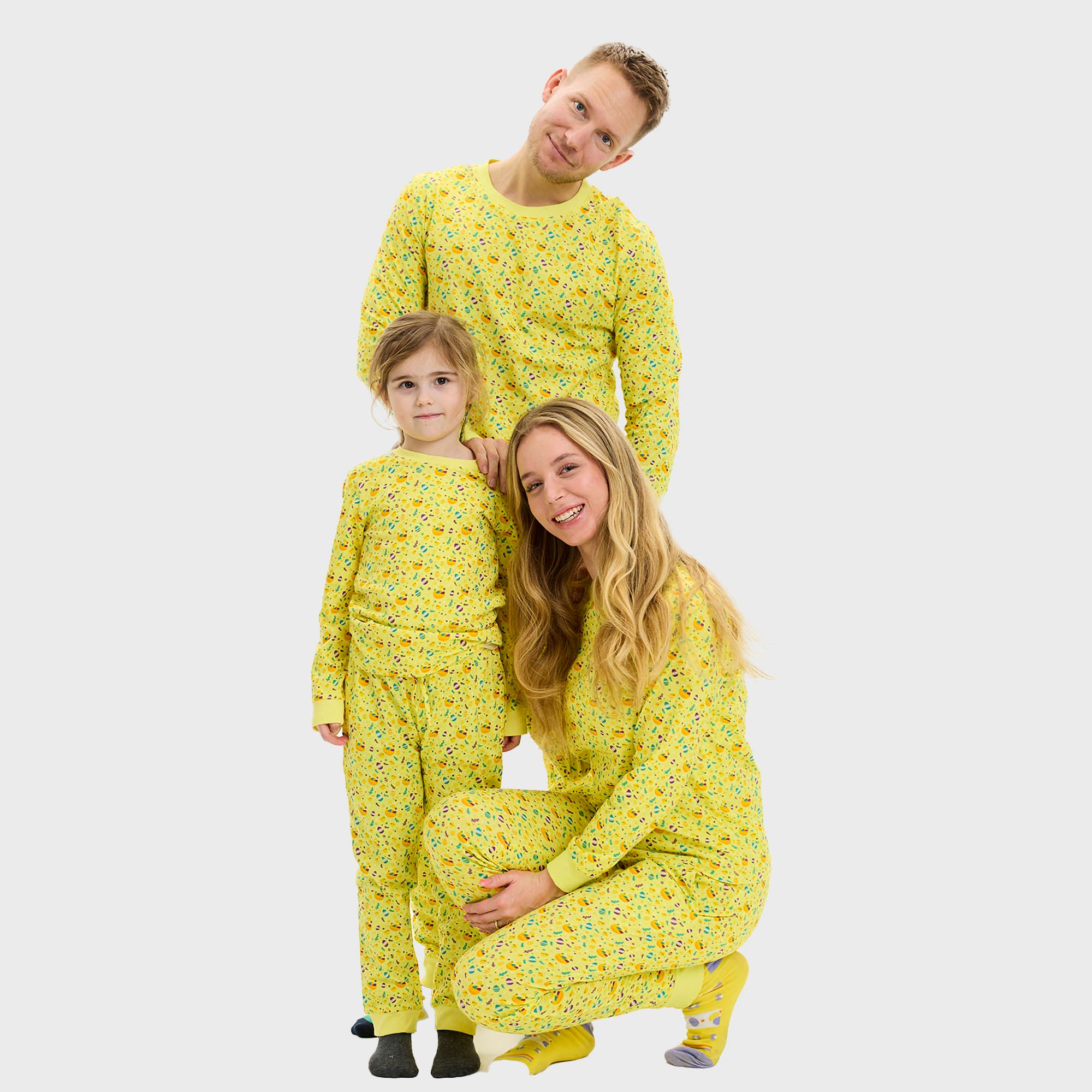 Påskekyllingens Påskepyjamas Gul - Dame.